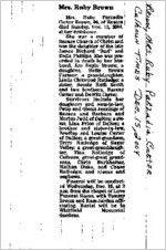 Newspaper clipping about Ruby Parzadia Carter Brown published December 15, 2004