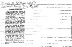 Newspaper clipping about Sharon Lynett Brown published July 22, 1995