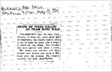 Newspaper clipping about Dolly Burnley published May 19, 1921