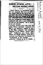 Newspaper clipping about Robert Byrom published April 2, 1925