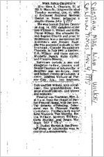 Newspaper clipping about Nina L. Wilkey Chastain published November 4, 1995