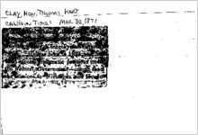 Newspaper clipping about Hon. Thomas Hart Clay published March 30, 1871