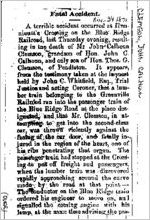 Newspaper clipping about John Calhoun Clemson published August 24, 1871