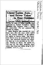 Newspaper clipping about Julius Cochran published September 27, 1923