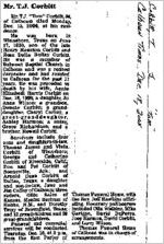 Newspaper clipping about T. J. Corbitt published December 18, 2004