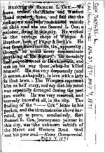 Newspaper clipping about Samuel L. Cox published April 27 / May 4, 1871