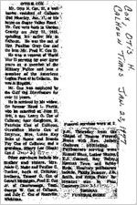 Newspaper clipping about Otis H. Cox published January 23, 1977