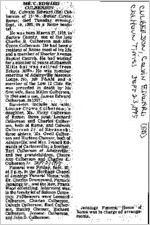 Newspaper clipping about Calvin Edward (Ed) Culberson published September 23, 1995