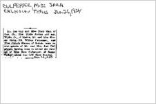 Newspaper clipping about Sara Culpepper published June 26, 1924