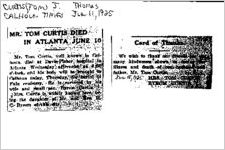 Newspaper clipping about J. Thomas Curtis published June 11, 1925
