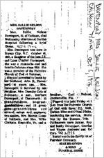 Newspaper clipping about Sallie Nelson Davenport published October 6, 1976