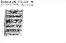 Newspaper clipping about Flonnie M. Deboard published June 9, 1976