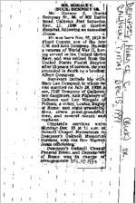 Newspaper clipping about Horace C. Dempsey published December 15, 1999
