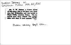 Newspaper clipping about Thomas W. Dobson published April 23, 1925
