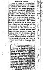 Newspaper clipping about Edgar E. Dodd published July 17, 1921