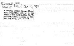 Newspaper clipping about the Edwards family published June 10, 1958