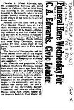 Newspaper clipping about Chester Allen Edwards published February 2, 1950