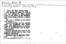 Newspaper clipping about the Ellis family published June 9, 1953