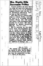 Newspaper clipping about the Ellis family published December 31, 1959