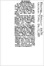 Newspaper clipping about Marlon Keith Farmer published December 15, 1999