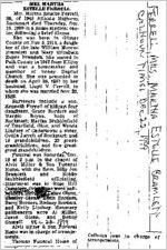 Newspaper clipping about Martha Estelle Bramlett Ferrell published December 22, 1999