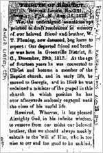 Newspaper clipping about W. T. Fleming published August 27, 1873