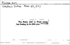 Newspaper clipping about Wm. Foster published March 24, 1877