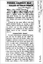 Newspaper clipping about Fall Foster published January 22, 1925