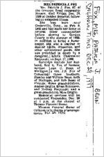 Newspaper clipping about Patricia J. Bean Fox published December 29, 1999