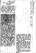Newspaper clipping about the Freeman family published December 10, 1969