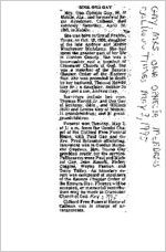 Newspaper clipping about Ona Ophelia Mcadams Gay published May 3, 1995