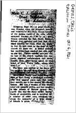 Newspaper clipping about Chris Gemes published October 6, 1921