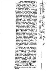 Newspaper clipping about Ora Lee Bowen Goode published December 18, 1999