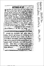 Newspaper clipping about Stephen Graves published December 10, 1831