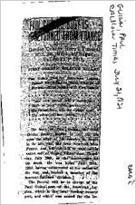Newspaper clipping about Paul Guinn published July 21, 1921
