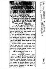Newspaper clipping about Bedford McKinney Harlan published February 26, 1925