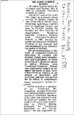 Newspaper clipping about James Aubrey Harris published December 25, 1999
