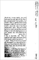 Newspaper clipping about Bessie Hawkins [sic] published October 16, 1895