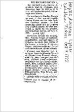Newspaper clipping about Richard Lynn Hays published October 4, 1995