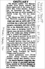 Newspaper clipping about Croff Hayes published January 27, 1952