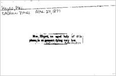 Newspaper clipping about Mrs. Hayes published March 24, 1877