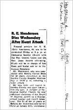 Newspaper clipping about R. E. Henderson published September 12, 1961
