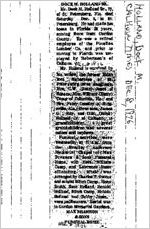 Newspaper clipping about Dock M. Holland published December 8, 1976