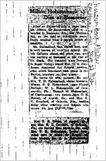 Newspaper clipping about Milton Holsomback published September 28, 1922