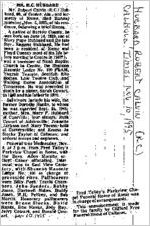 Newspaper clipping about Robert Calvin Hubbard published November 10, 1995