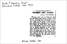 Newspaper clipping about Joe Hunt published November 20, 1924