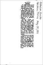 Newspaper clipping about Ralph Johnson published May 27, 1981
