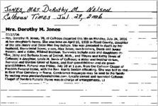 Newspaper clipping about Dorothy M. Nelson Jones published July 29, 2006