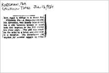 Newspaper clipping about Ida Kirtsman published June 12, 1924