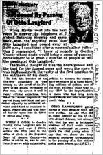 Newspaper clipping about Otto C. Langford published August 8, 1963